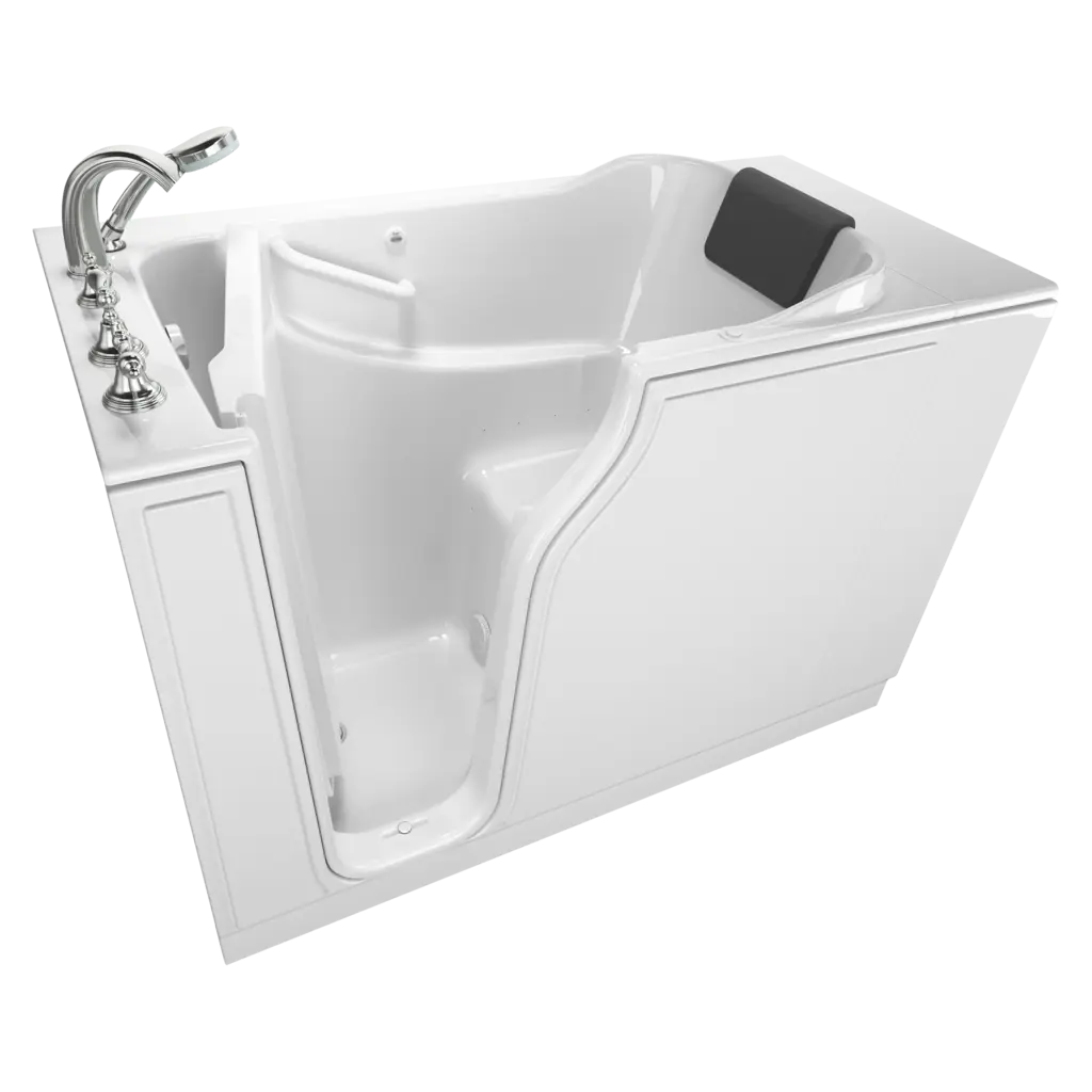 Gelcoat Premium Series 30 x 52 -Inch Walk-in Tub With Air Spa System - Left-Hand Drain With Faucet